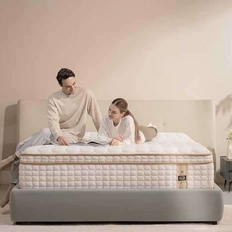 King Size Mattress, 12 Inch Hybrid King Mattress in a Box, Medium Firm Mattresses with Memory Foam & Pocket Springs, Pressure Relief, Cool Fresh Sleep, Enhanced Edge support, 80" x 76"