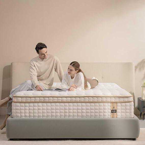 King Size Mattress, 12 Inch Hybrid King Mattress in a Box, Medium Firm Mattresses with Memory Foam & Pocket Springs, Pressure Relief, Cool Fresh Sleep, Enhanced Edge support, 80" x 76"