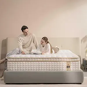 King Size Mattress, 12 Inch Hybrid King Mattress in a Box, Medium Firm Mattresses with Memory Foam & Pocket Springs, Pressure Relief, Cool Fresh Sleep, Enhanced Edge support, 80" x 76"