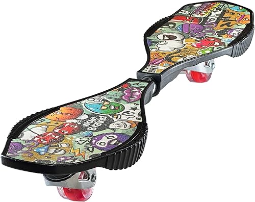 Deluxe Rip Caster Board - Rueda grande de 1.75 pulgadas de larga duración para estabilidad, ruedas iluminadas Cool Stik para niños y adultos, ruedas