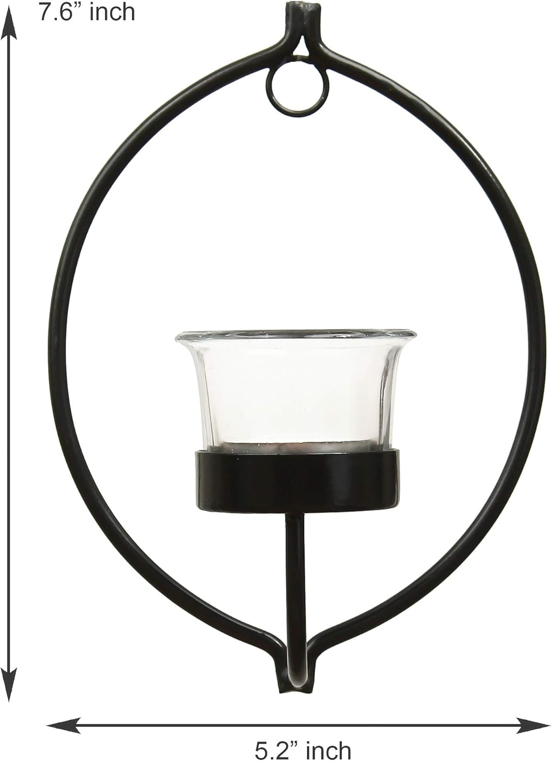 Webelkart Set of 2 Decorative Golden Eye Wall Sconce/Candle Holder with Clear Glass and Free T-Light Candles