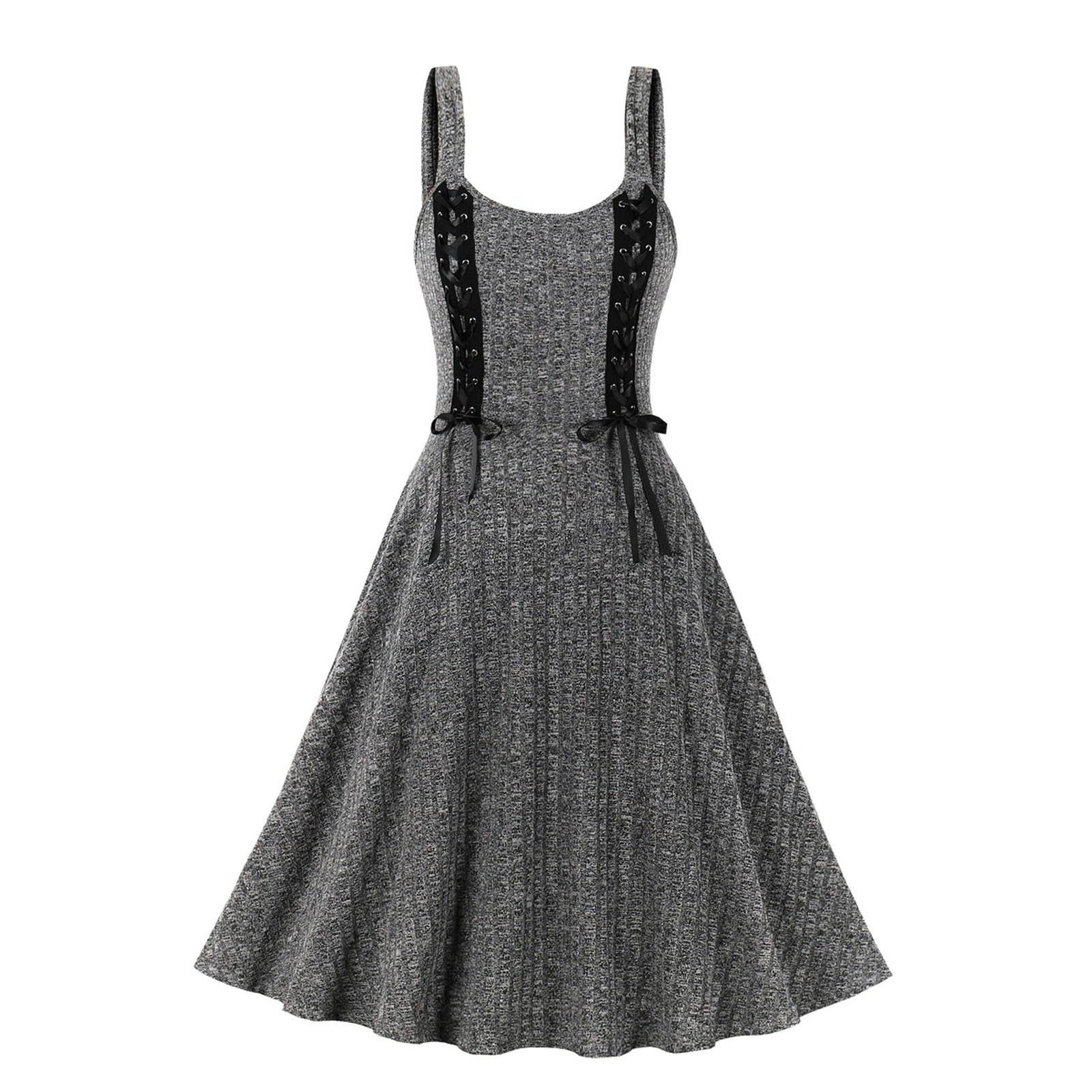 Robe à bretelles tricotée drapée pour femme : Le style fluide contre les complexes