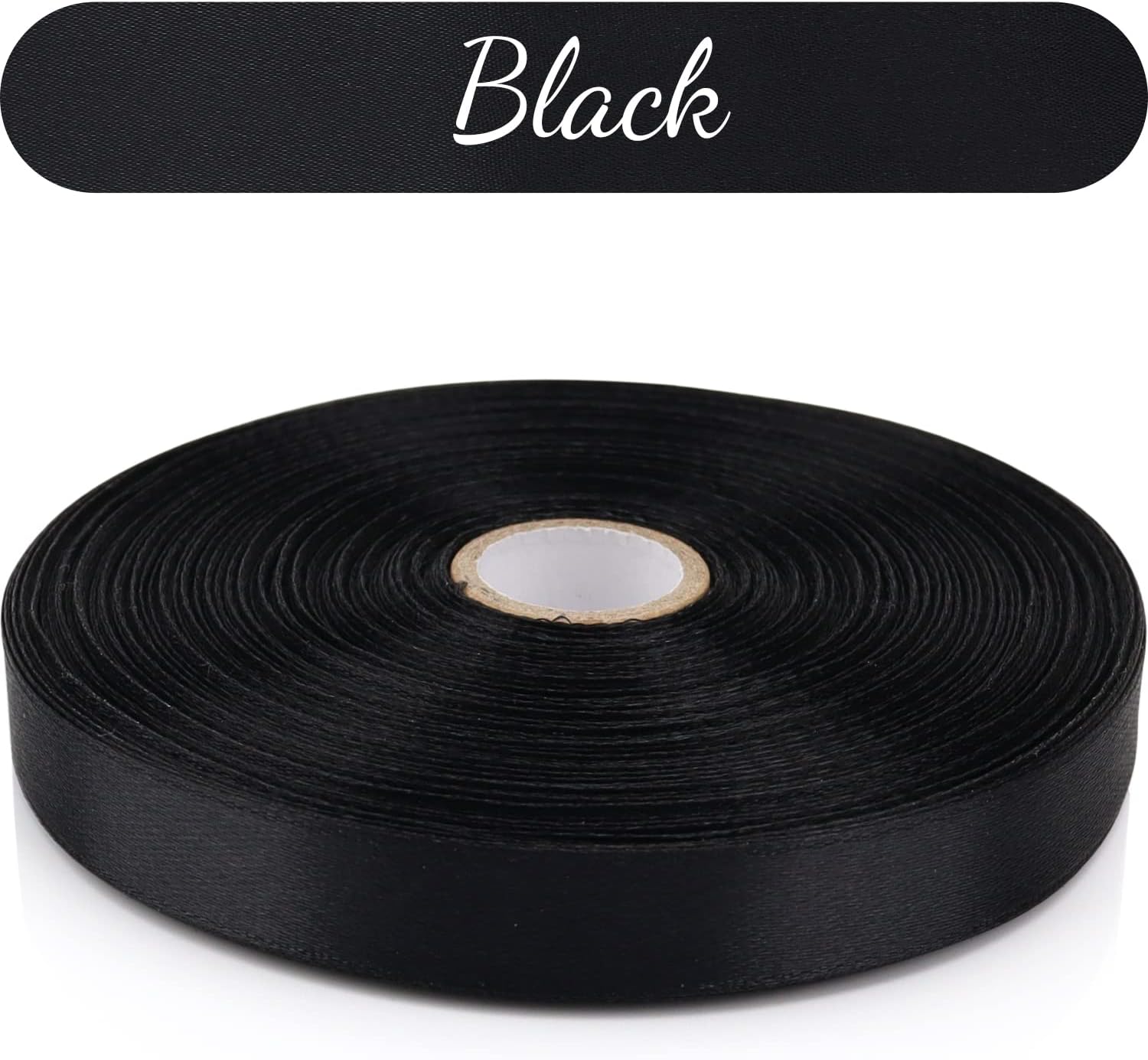 1/2 inch, Black Ribbon for Gift Wrapping 50 Yards Perfect Wedding Party Wreath Sewing DIY Hair Accessories Decoration Floral Hair Balloons Other Projects - Image 5