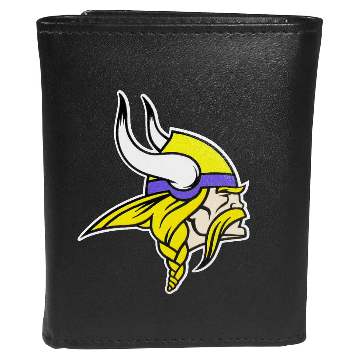 Siskiyou Sports NFL Minnesota Vikings Tri-fold Wallet Large Logo, Black