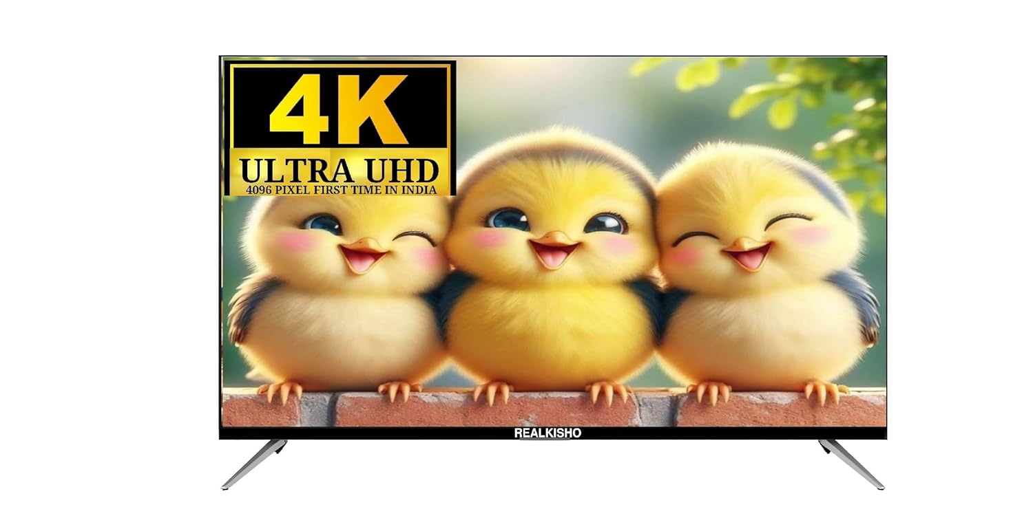 REALKISHO (43 inches) 110 (cm) Smart 4k Ultra hd (uhd) Voice Remote flamboy rk19v Series (First time in India) REALKISHO (43 inches) 110 (cm) Smart 4k Ultra hd (uhd) Voice Remote flamboy rk19v Series (First time in India)