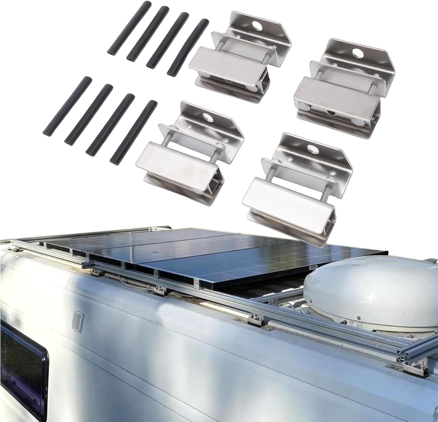 Acouto 4pcs Van Roof Rack Mount Kit Stainless Steel Roof Rack Mounting Brackets Replacement for RAM Promaster