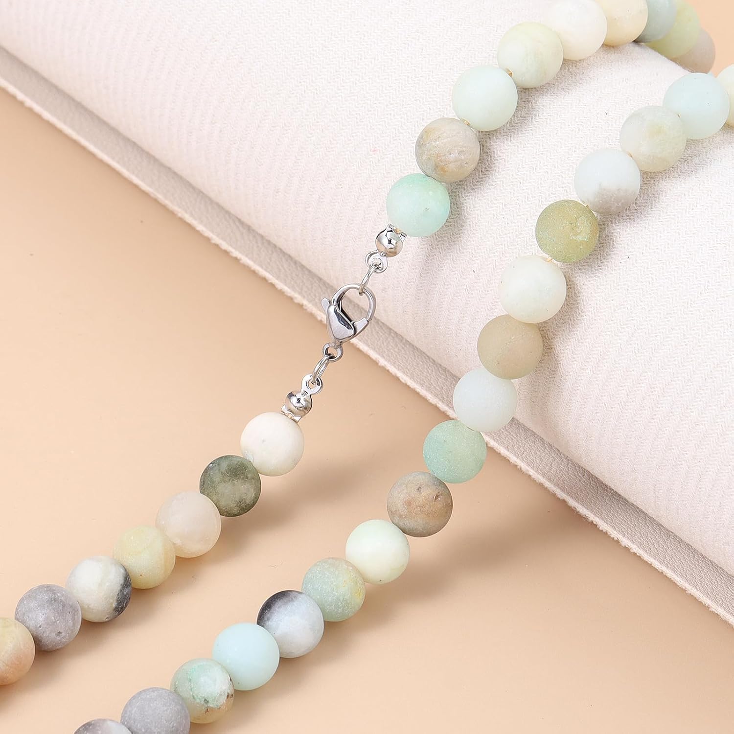 BALIBALI Mens Healing Beaded Necklace Natural Stone Beads Necklace for Men Stress Relief,Balance - Image 3