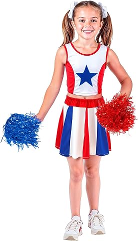 W WIDMANN MILANO Party Fashion Costume da cheerleader, top e gonna, show girl, ballerina delle scuole superiori,...
