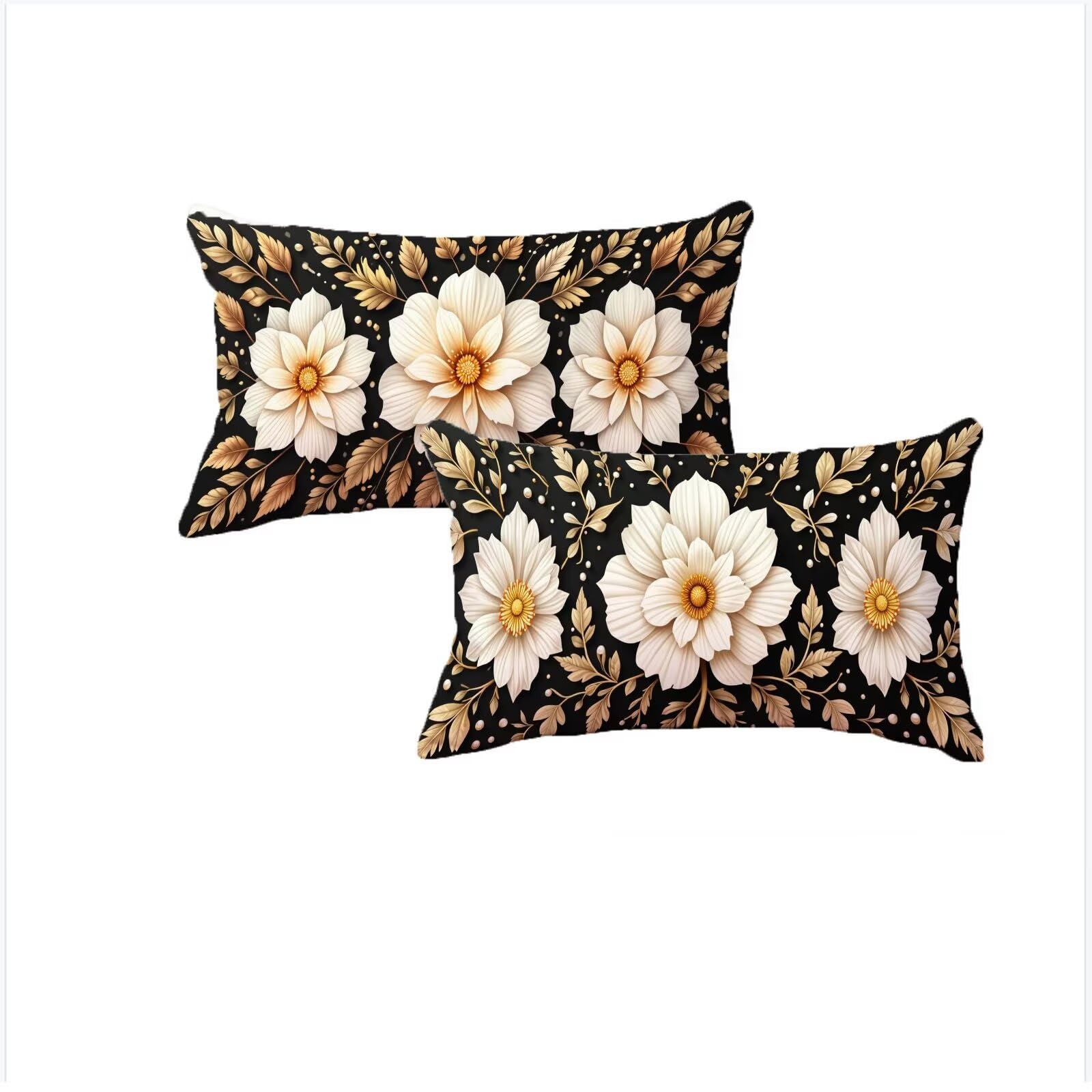 Housse coussin Noël 60x90cm lot de 2 taies d'oreiller imperméables G686