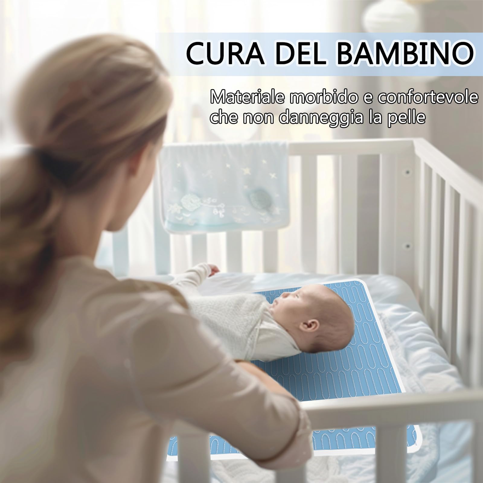 85x90cm Cuscinetti letto per incontinenza(Set di 4), Lavabile e Riutilizzabile Materasso Impermeabile Pad, Pee Pads per Adulti, Bambini, Anziani e Animali domestici