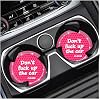 2 PCS Bling Car Cup Coaster, 2.75 Inch Anti-Slip Crystal Rhinestone Cup Holder Insert Coaster, Anti-Scratch Auto Drink Cup Mat for Women, Universal Interior Car Accessories Rose Red