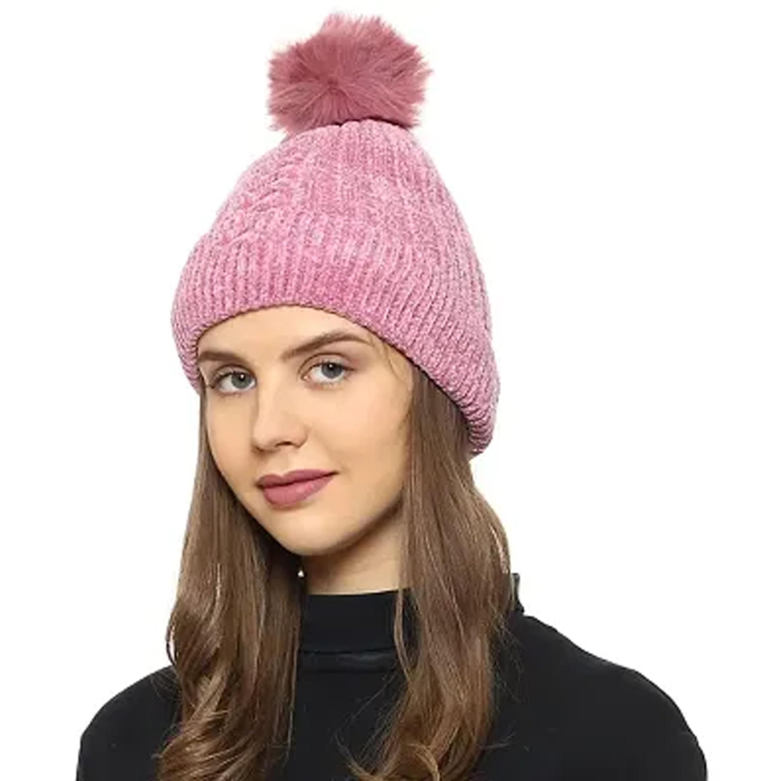 rr design Stylish Woolen Beanie Cap for Women | Winter Headwear Multicolor-picture-18