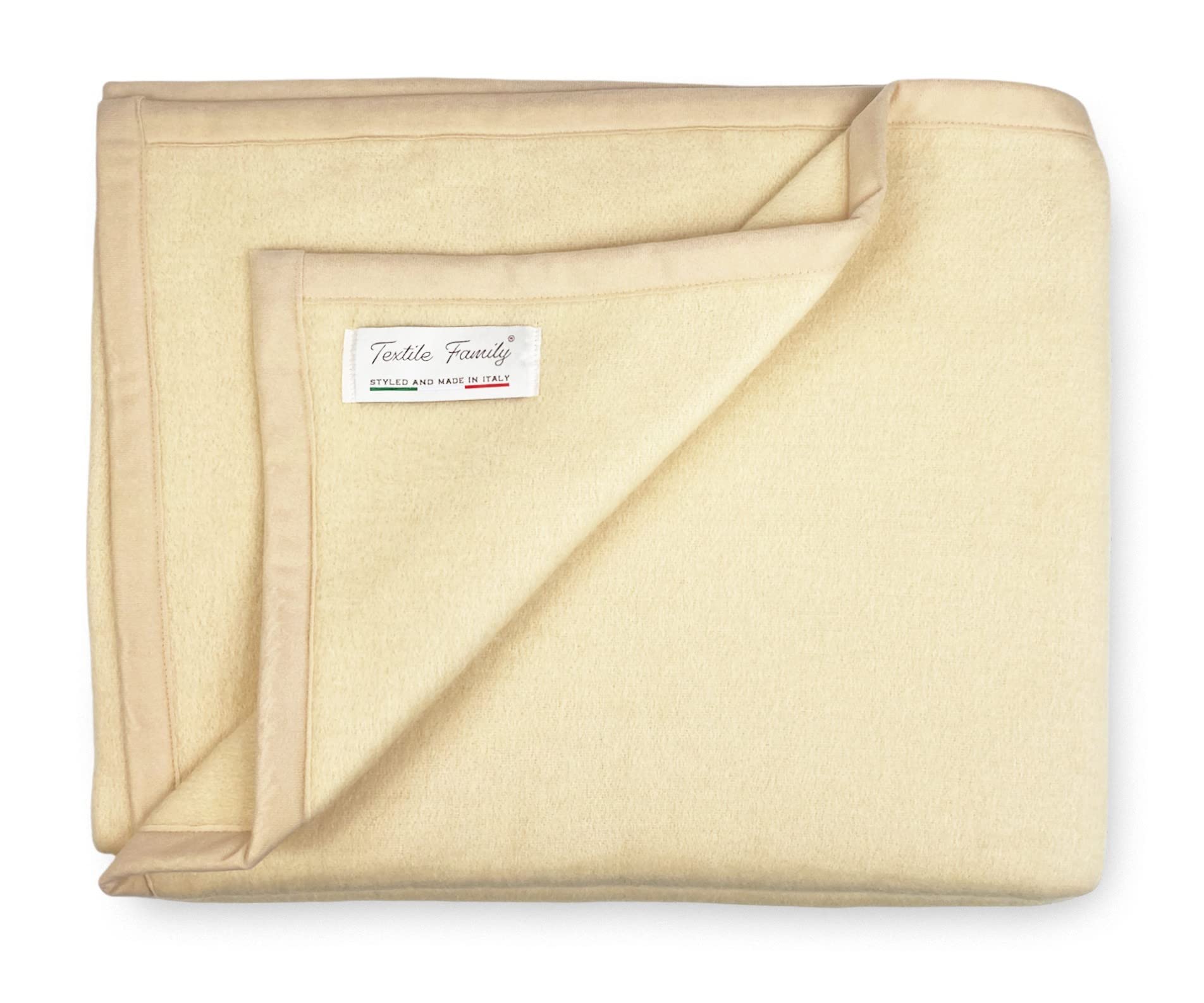 Tex family Manta ignífuga Spring antillama Peso Medio 1,0 Antifuego Clase 1 Homologada Made in Italy Beige - 1 plaza