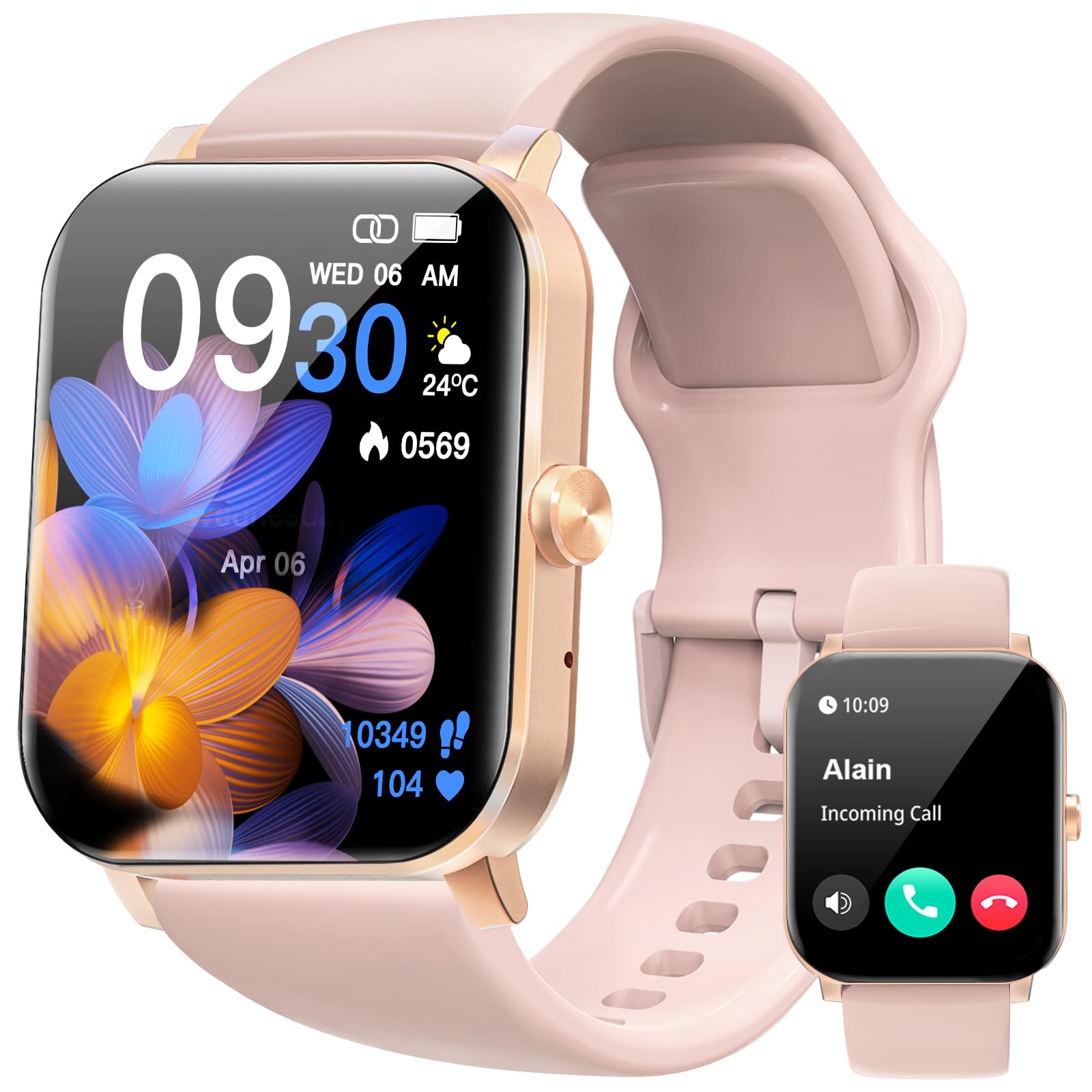 Smart Watch Smartwatches for Men Women 1 85 HD Fitness Tracker Pink