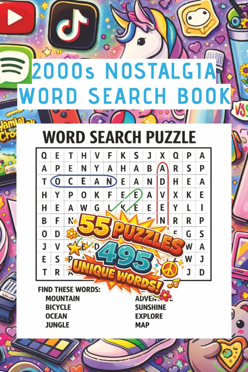 2000s Nostalgia Word Search Book: Retro Puzzles Inspired by Music, TV, Movies, Slang, and Historic Events for Adults and Seniors (Decades of Nostalgia Puzzle Series)