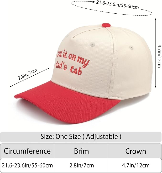 Gorra de béisbol bordada divertida unisex miniatura 3