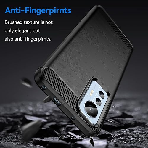 Miniatura 2 de Cruzerlite Funda para Xiaomi Mi 12 Lite Funda de fibra de carbono con diseño de textura antiarañazos y absorción de golpes para Xiaomi Mi 12 Lite 5G