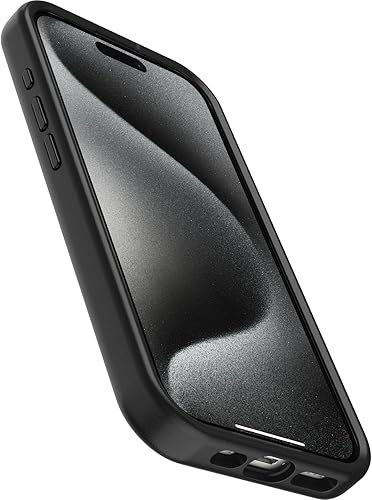 Miniatura 3 de OtterBox Funda OtterGrip Symmetry Series para iPhone 15 Pro (solamente) - NEGRO, agarre integrado, funda elegante, se ajusta a MagSafe, bordes