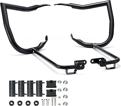 MoKitDora 2023-2025 Street Glide Road Glide Saddlebag Guard Rear Crash Bars 1.25" for Harley FLHXSE FLTRXSE FLHX FLTRX FLTRXSTSE Mount Bracket Support Flat, Black