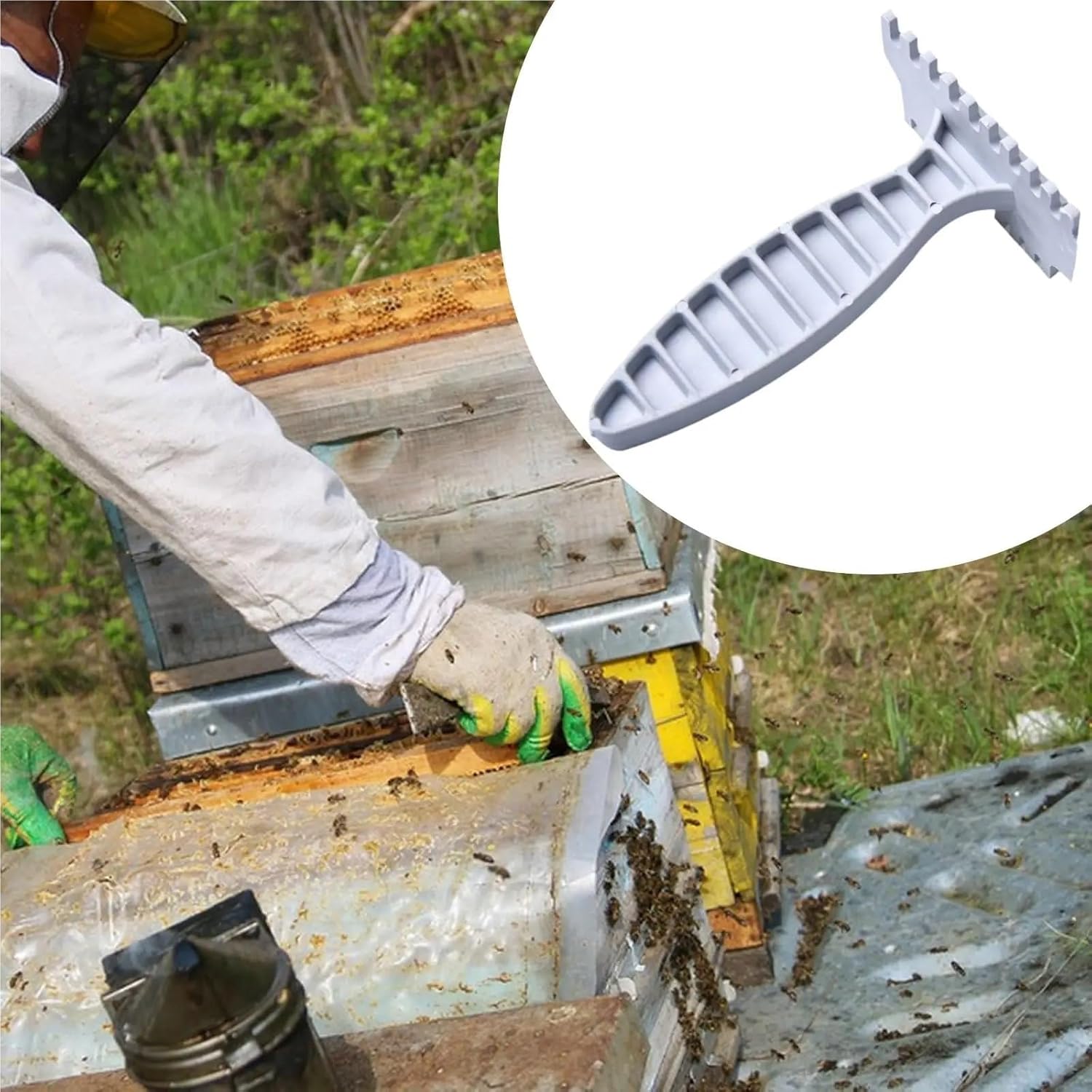 Beekeeping, 2-Pack Beehive Partition Cleaning Beehives, Suitable for Farm Beekeepers, Professional Lightweight and Comfortable Handle Accessories, Beekeeping Tools,for Beekeepers