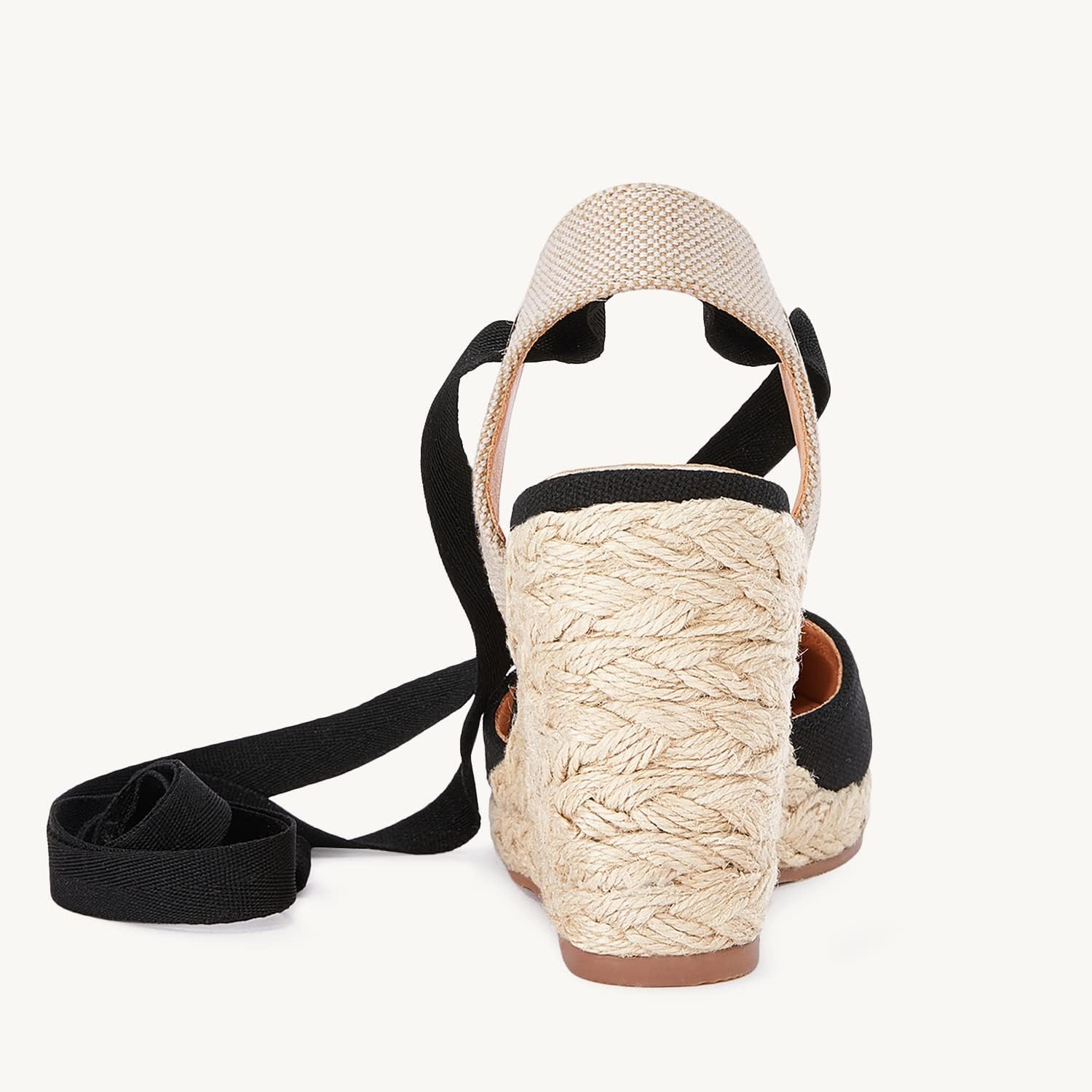 Juliet Holy Womens Lace up Espadrilles Closed Toe Wedges Sandals Strappy Slingback Platform Heels - Image 6