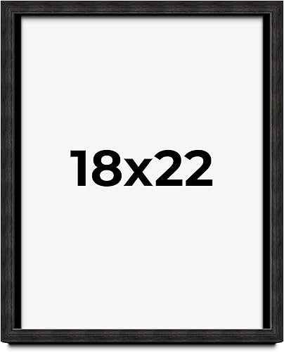Miniatura 3 de Marco de caja de sombra de 18 x 22 pulgadas, madera negra granero, con una profundidad de visualización de 1 pulgada, incluye un tablero de respaldo