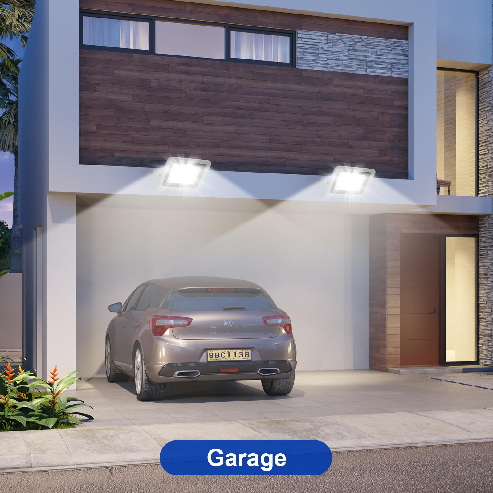 YCZM Foco LED Exterior 50W,IP65 Impermeable Foco Proyector LED,Blanco Frío 6500K 5000 Lumen Focos LED Exterior,72 leds Terraza Floodlight para Casa,Garaje,Patio,Terraza,Campo【Blanco 1 Pieza】