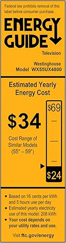 Miniatura 11 de Westinghouse - Televisor inteligente de 55 pulgadas, 4K UHD, Xumo TV con HDR10, control remoto por voz, Dolby Vision, Dolby Atmos, pantalla led