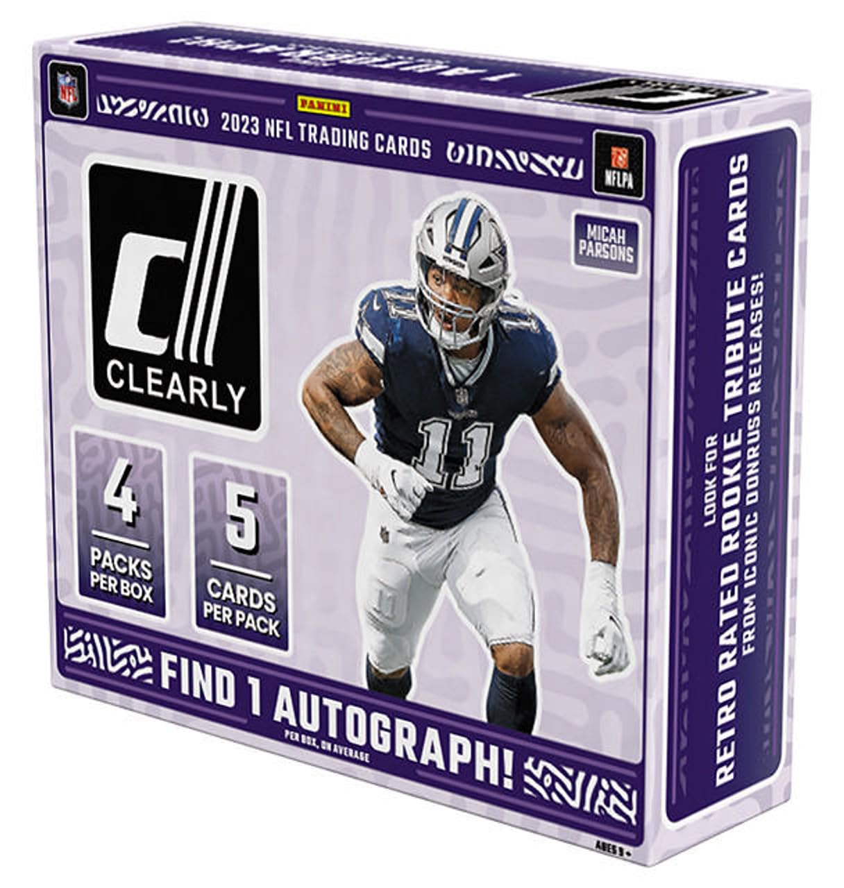 Amazon.com: 2023 Panini Donruss Clearly Football Sealed Hobby Box 