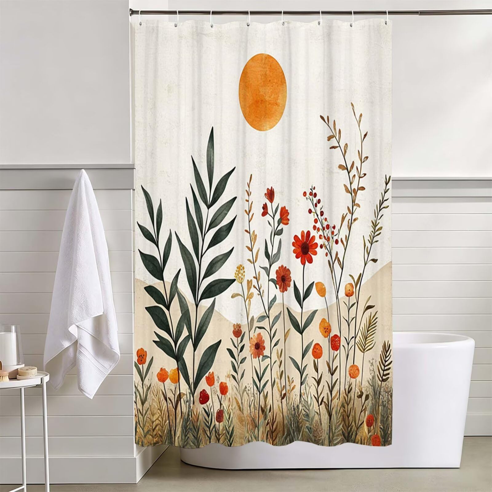 Rideau de Douche Beige, Rideau Douche 150x150cm D-567