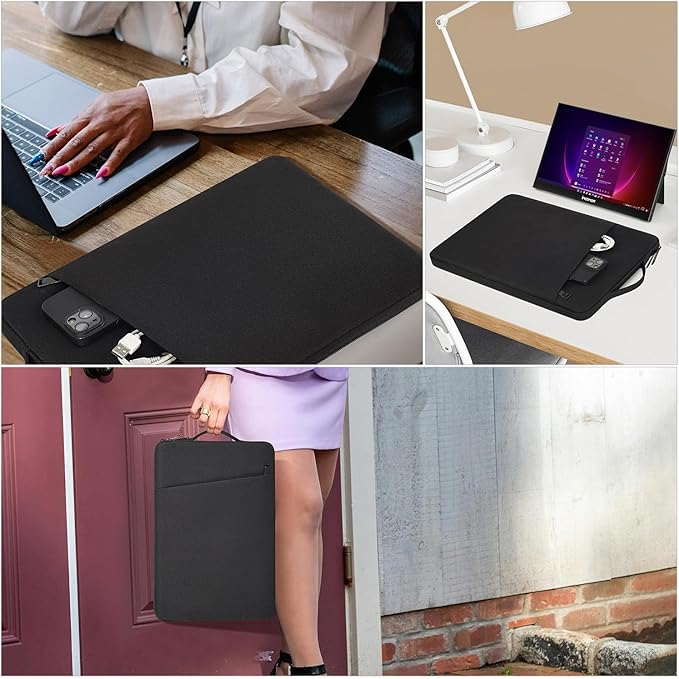 Funda para monitor portátil 15.6 pulgadas, funda protectora negra miniatura 7
