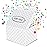 FETTIPOP Exploding Confetti Gift Box (Premium White) 7.1x5.5x4.3 inches KIT, Birthday, Party, Fathers and Mothers Day, Graduations, Anniversaries, Holidays, Any Occasion