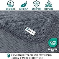 Vista 3 de PetAmi Manta impermeable para perro, manta de cachorro a prueba de fugas para perros pequeños y medianos, protector de sofá y muebles, manta