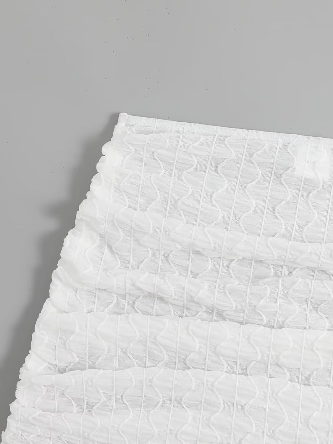 Women's Drawstring Solid Ruched Summer Bikini Cover Up Skirt - Image 3