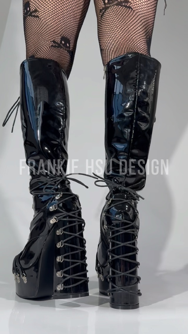 Amazon.com | Frankie Hsu Goth Sexy Chunky Platform Knee High