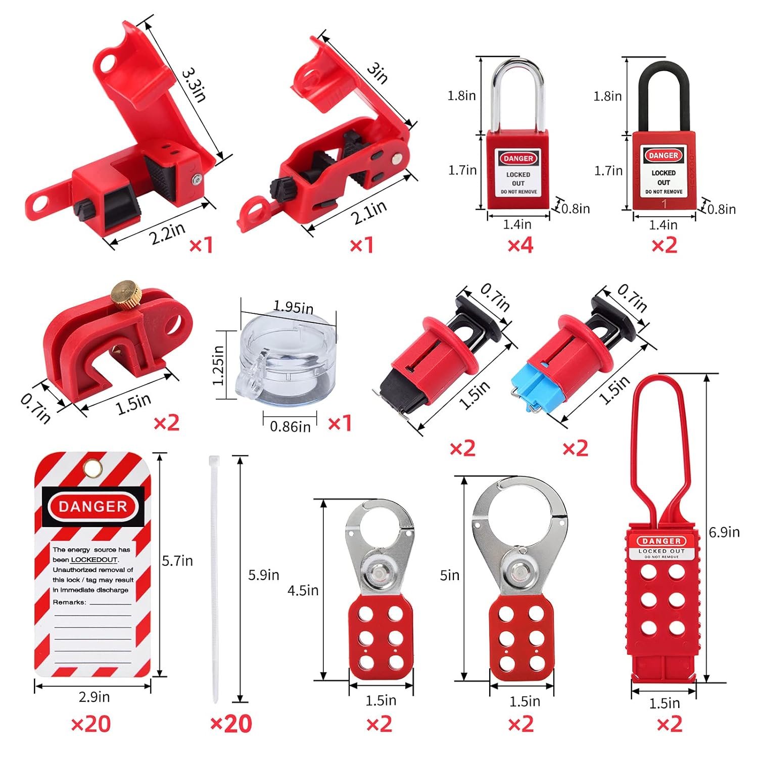 Buy OMGTMD Lockout Tagout Kit Circuit Breaker Lockout Device,Ball Valve