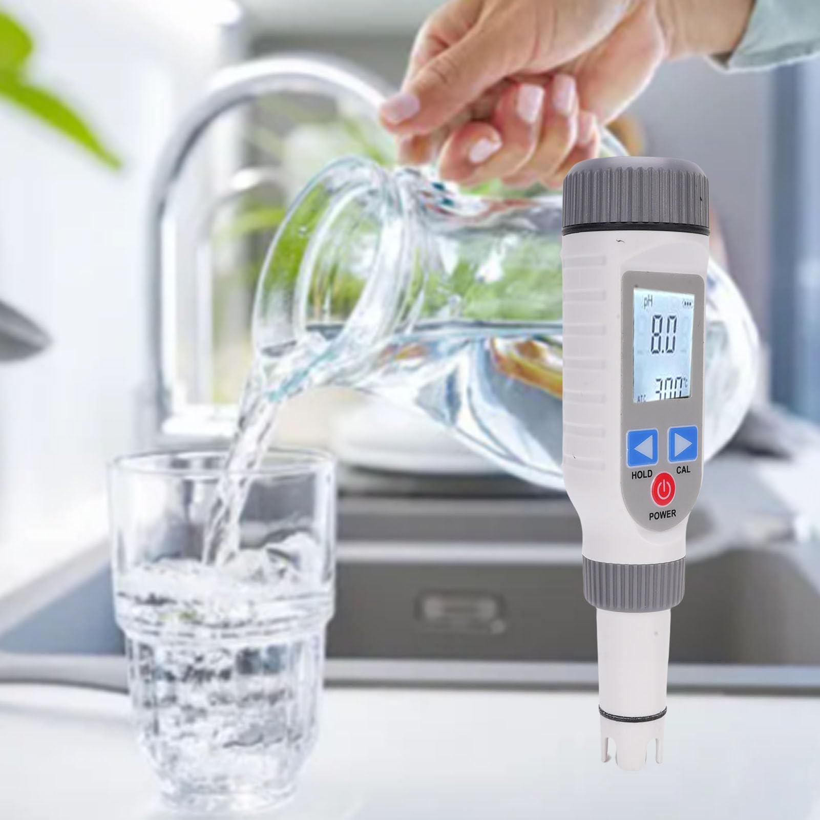 METRO Ph Smart Ph, Tester di qualità Dell'acqua Digitale con Compensazione Automatica della Temperatura, 3 modalità di Calibrazione, per Uso Industriale e Familiare