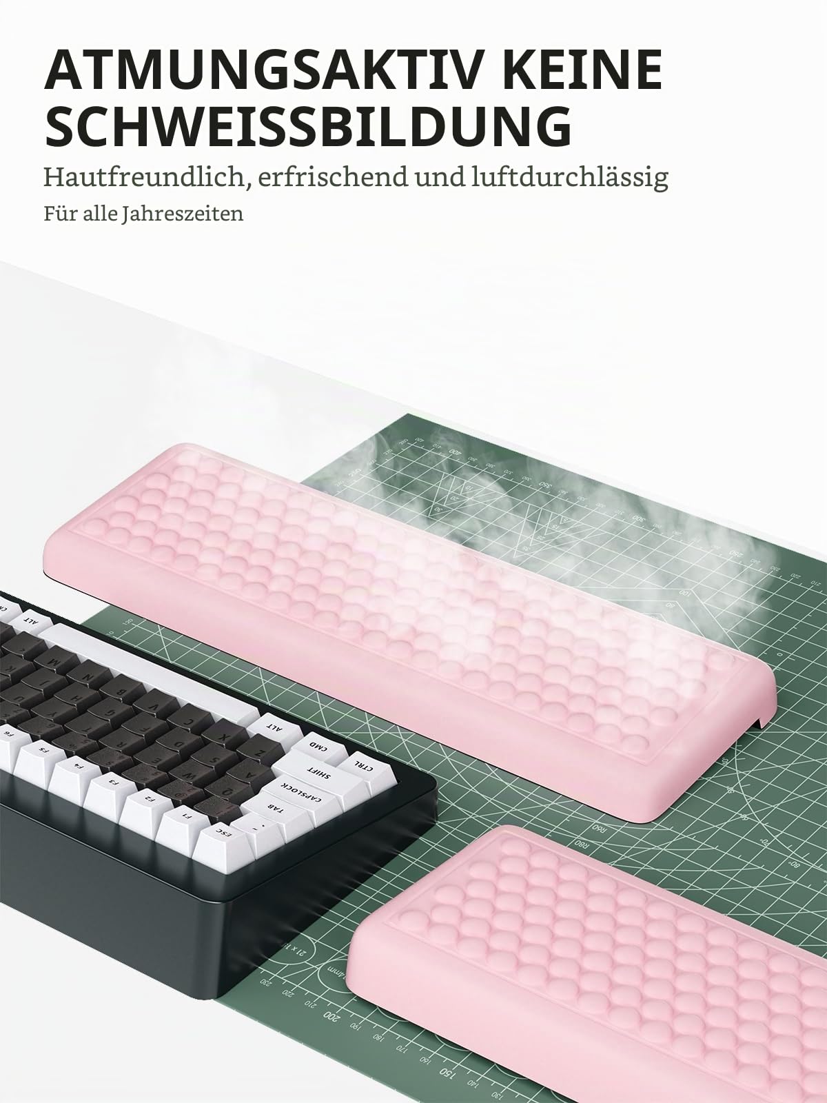 Hsurbtra L-förmige Schreibtisch-Ellenbogenpolster, 2-teiliges weiches Memory-Schaum-Ellenbogenstützpolster mit rutschfester Gummiunterseite, ergonomisches Schreibtischkantenkissen Handgelenkauflage