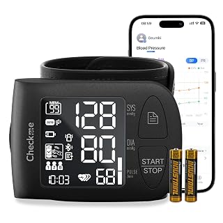 Checkme Wrist Blood Pressure Machine for Home Use, Bluetooth Blood Pressure Monitor, Digital LCD Display BP Monitor With Voice Broadcast, Adjustable Blood Pressure Cuff 5.3-8.5 Inch, Compatible APP - Amazon product rated Grade A