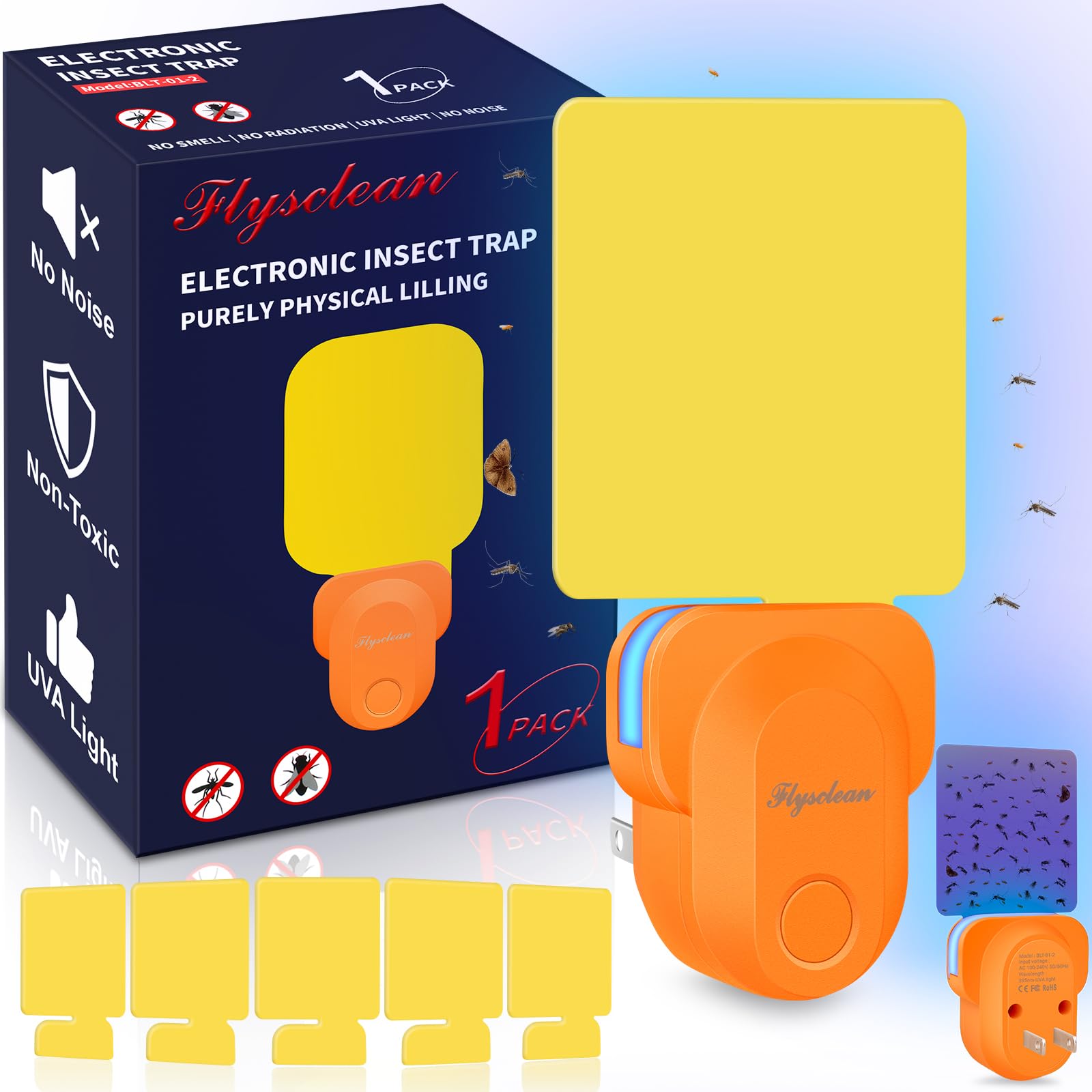 Matamoscas y mosquitos para interiores: elimina plagas con luz UV y placas adhesivas