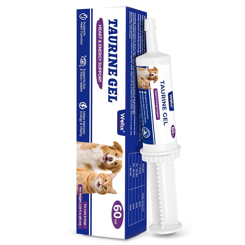 Suplemento de Taurina em Gel para Cães e Gatos Wellix, 60 mL