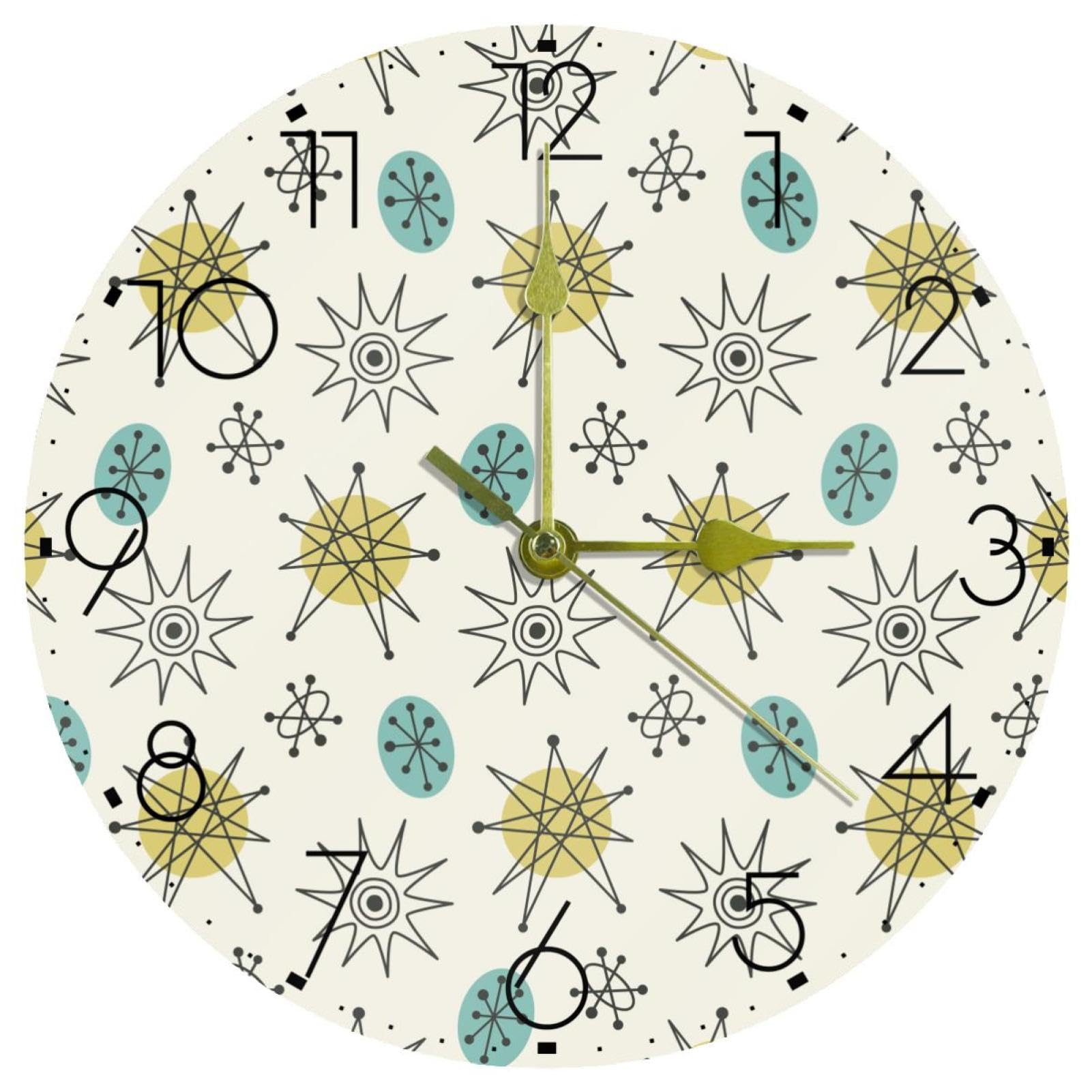 Horloge murale pour salon au mouvement à quartz et cadran en acrylique pour une ambiance de ferme