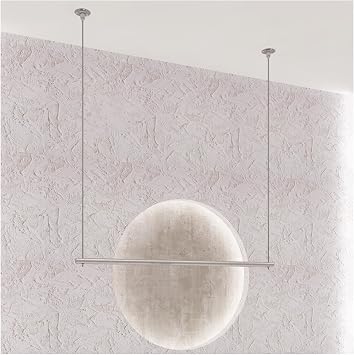 Ceiling Mount Clothes Hanger Retail Store Garment Rack, Height Adjustable Wire Rope Clothing Hanging Bar Creative Clothes rail, Commercial Wedding Dress Display Shelf, Bathroom Towel Rack