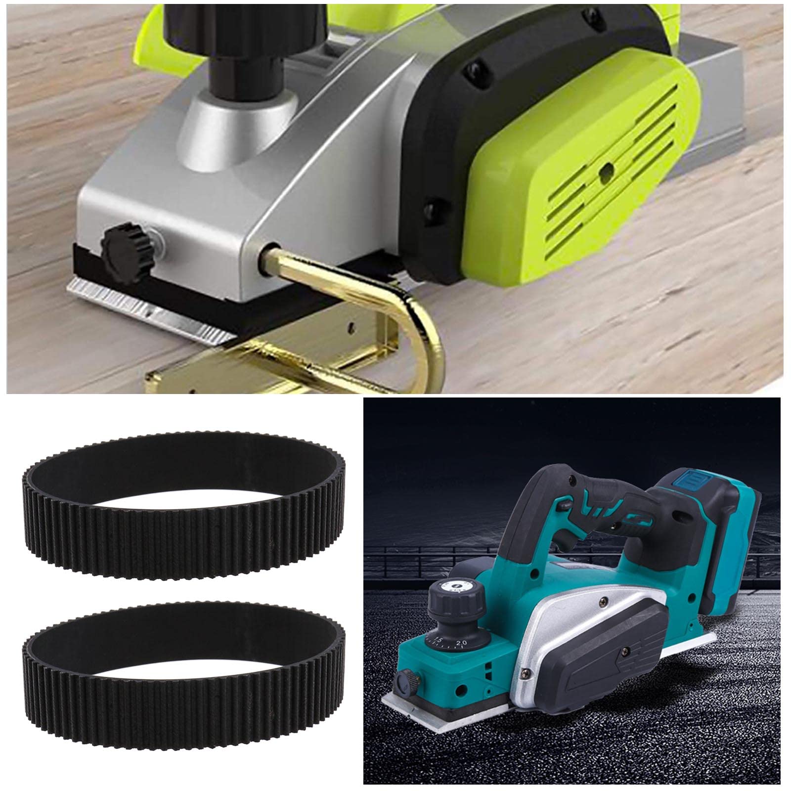 ECSiNG 2X HTD 252-3M-18 Correas Sincrónicas de Goma con Hebilla Cerrada 84 Dientes Correas de Distribución 3 mm Paso 18 mm Ancho Correas de Entrenamiento Transportador Negro