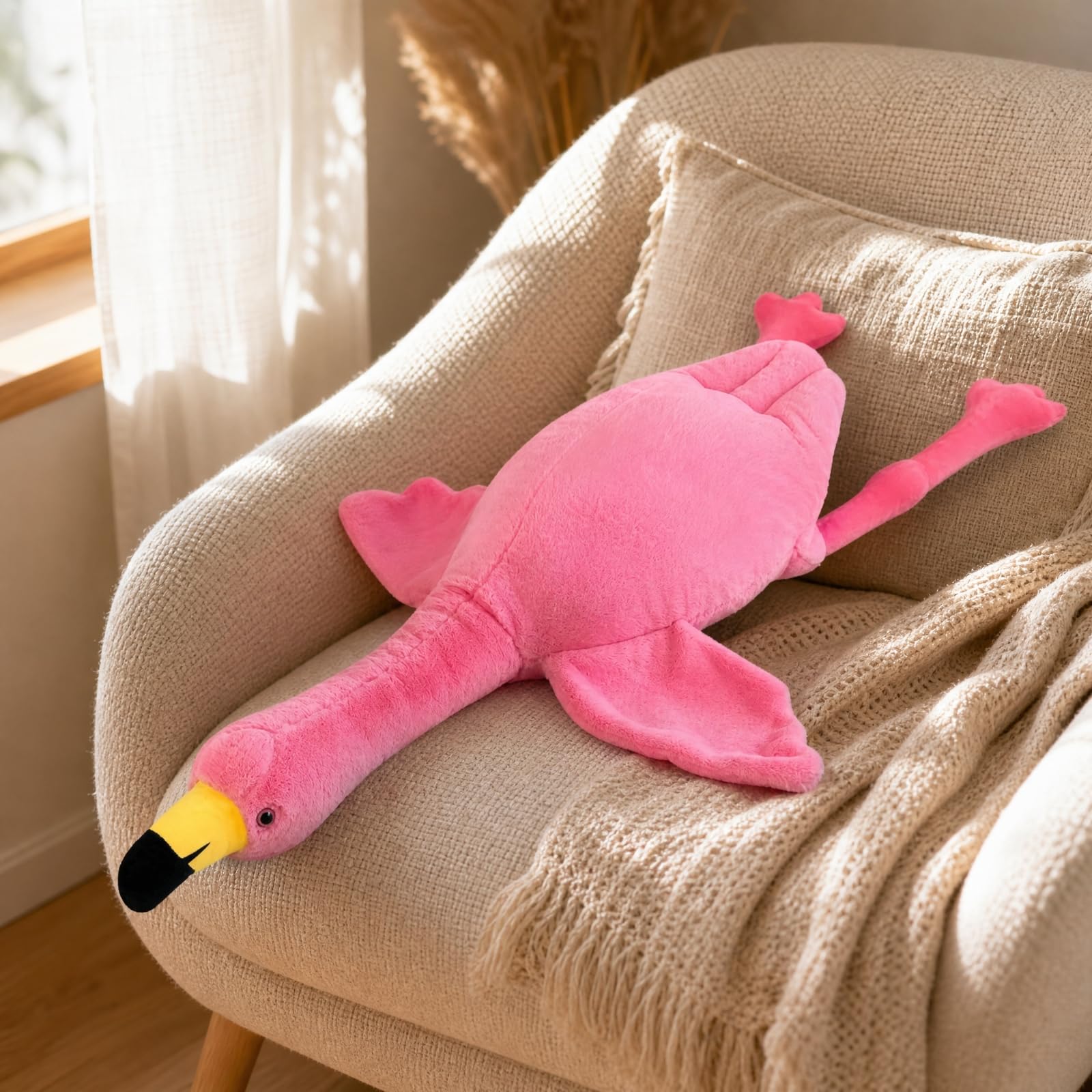 di Peluche Peluche con Collo Lungo Leggero per Soggiorno, Angolo Lettura, Gioco Immaginativo, 130CM