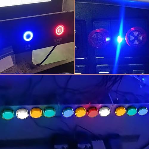 Miniatura 6 de GASHER Luz indicadora de ahorro de energía de 12V 20mA Tamaño del orificio de montaje 0.866 in (78 pulgadas) Verde 10 piezas