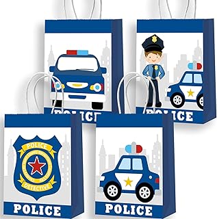 16pcs Police Decorations - Police Gift Bags & Favors for Kids' Policeman Party Supplies