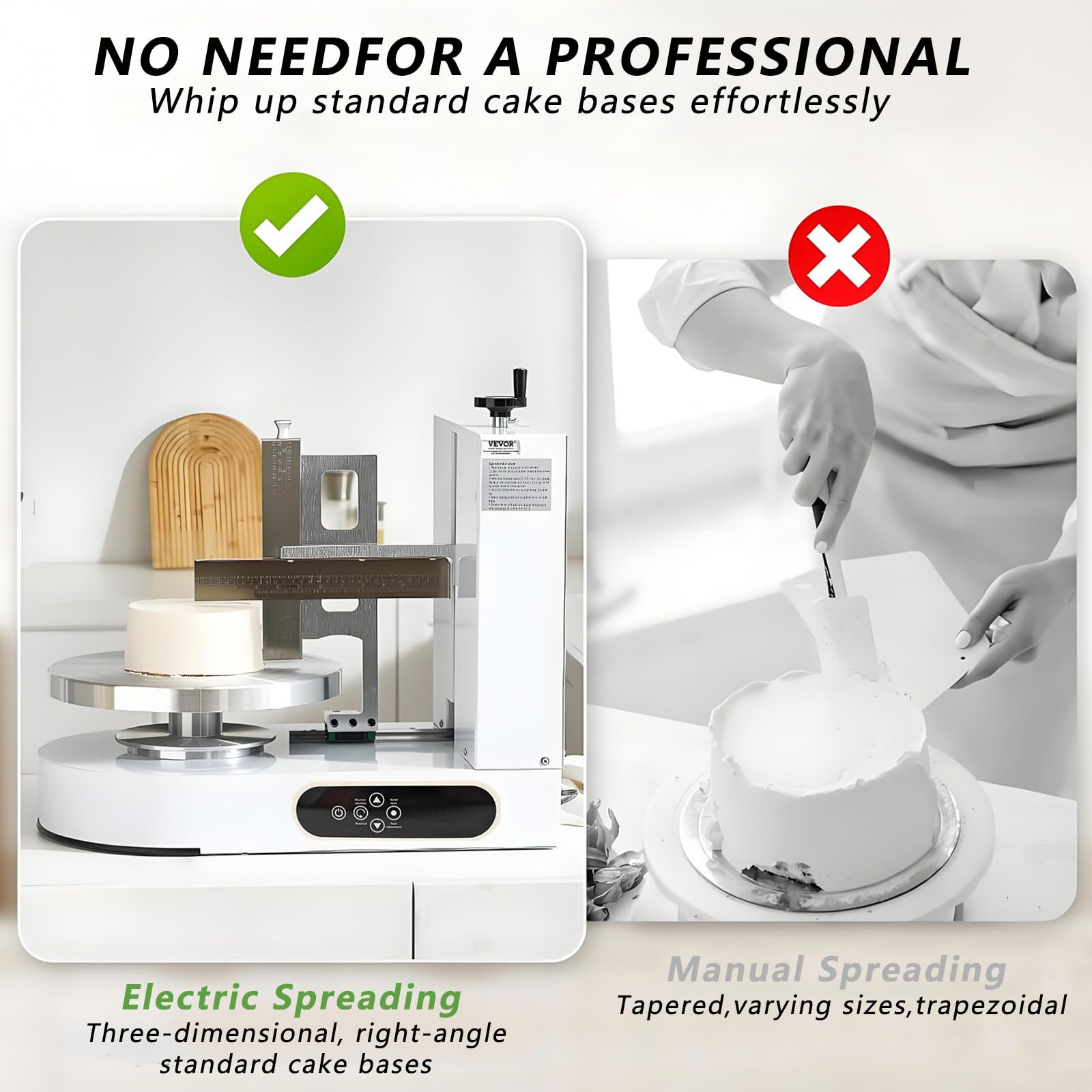 MáQuina para Decorar Pasteles, con Plato Giratorio Y Raspador Ajustable, Dispositivo para Untar Crema para Pasteles De 10 A 30 Cm, Velocidad De RotacióN De 60 A 320 RPM Green