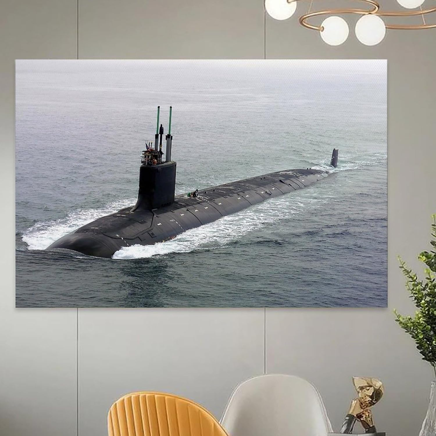 Attack nuclear submarine art poster, (16x24 inches) .Unframe-style image 5