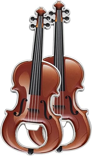 2 piezasset abrebotellas cerveza violín en forma de abrebotellas violín regalo utensilios de cocina para bebedores música amante del violín
